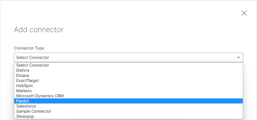 Add Pardot connector