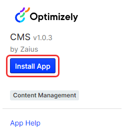 install CMS app into ODP
