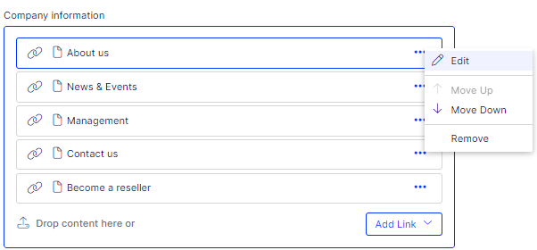 Create links for pages, media files, external sources
  and email addresses.