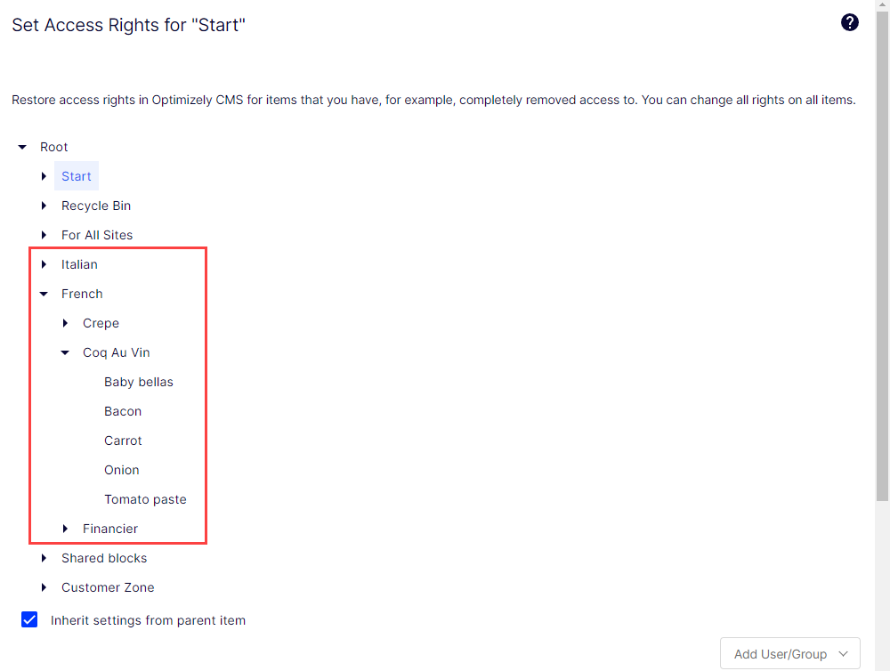Set Access Rights