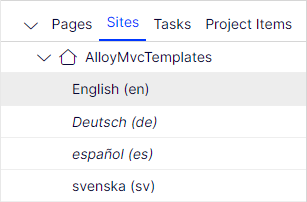 Switch language and viewing language versions