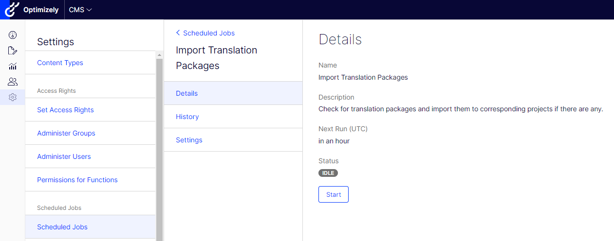 start the translation process manually
