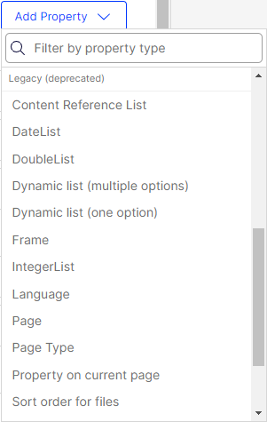 legacy content types