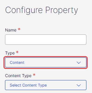 Configure Property view
