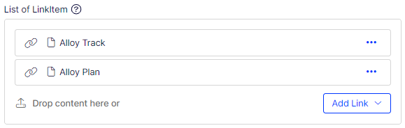 LinkedItem List type