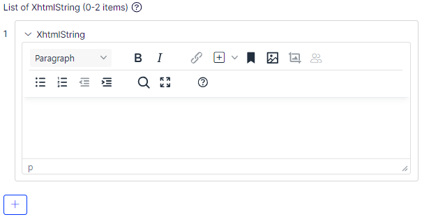 XhtmlString List type