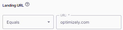 Landing URL Criteria