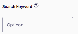 Search Keyword Criteria