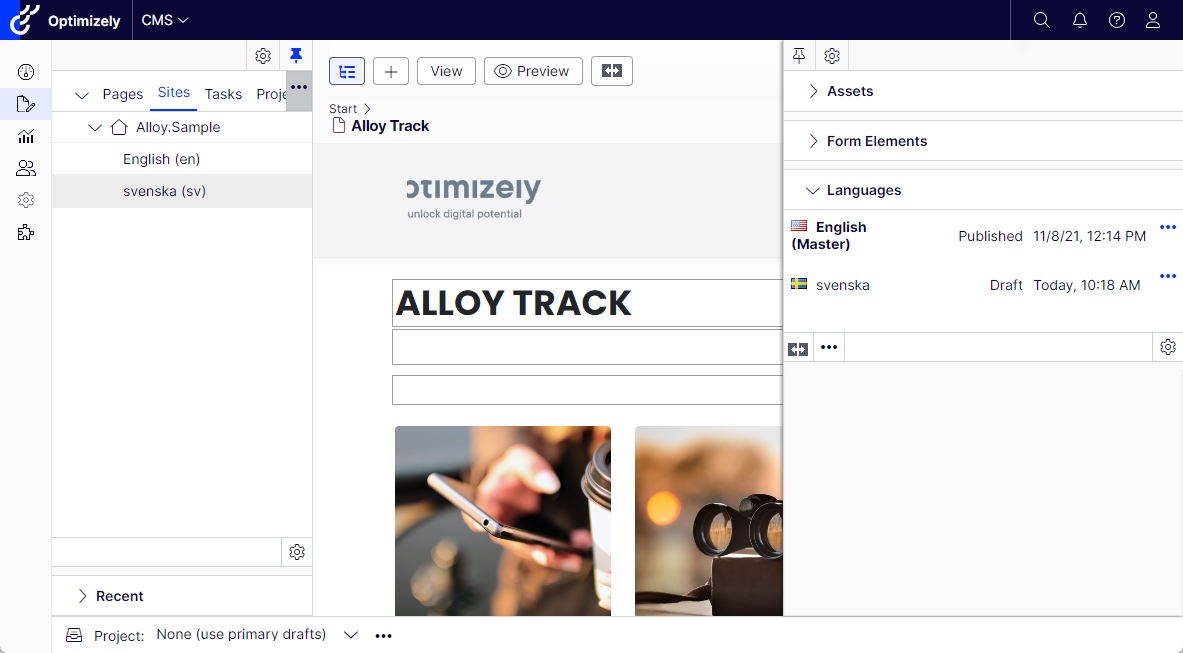 Alloy track in Swedish