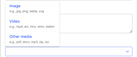 Select the media type.