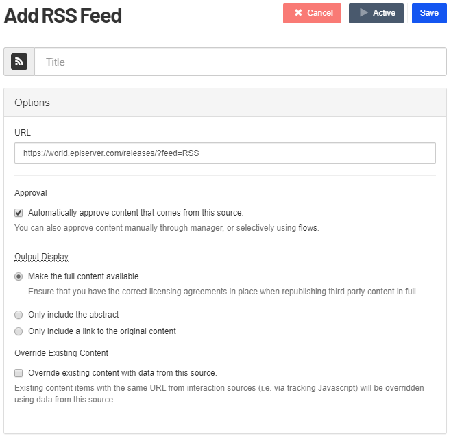 Image: Add RSS feed