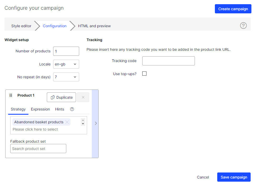 Create An Optimizely Email Product Recommendations Campaign Support Help Center 6498