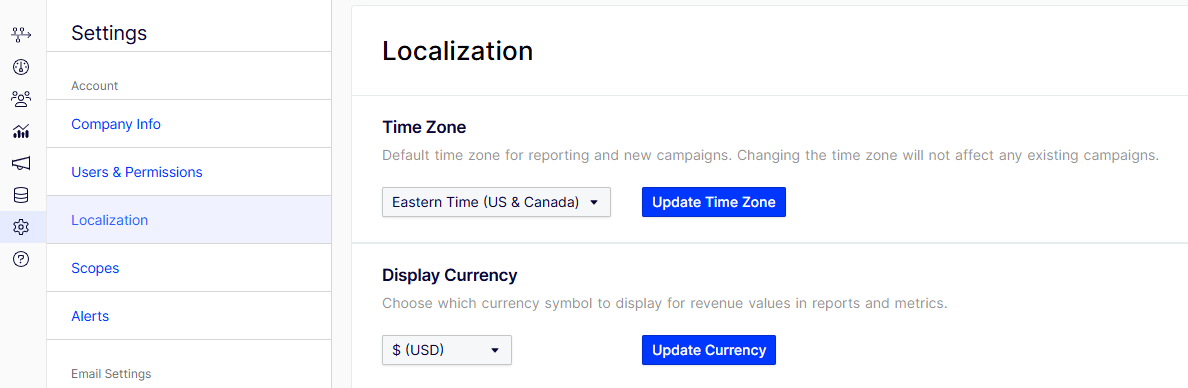 Manage time zone and currency symbol – Support Help Center