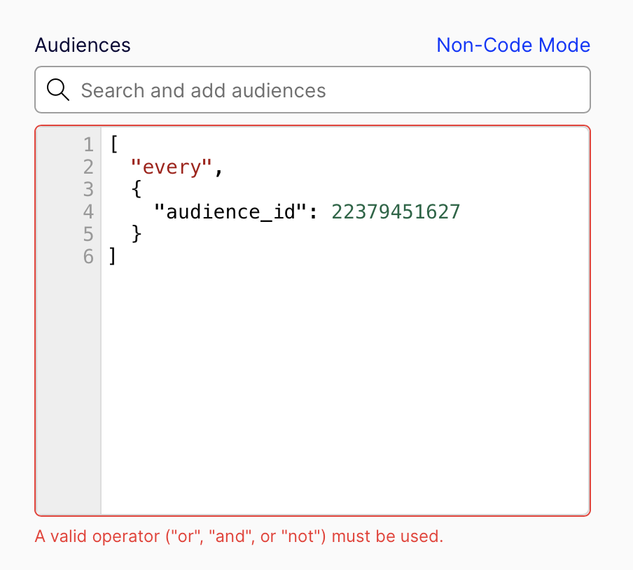 Incorrect operator error message