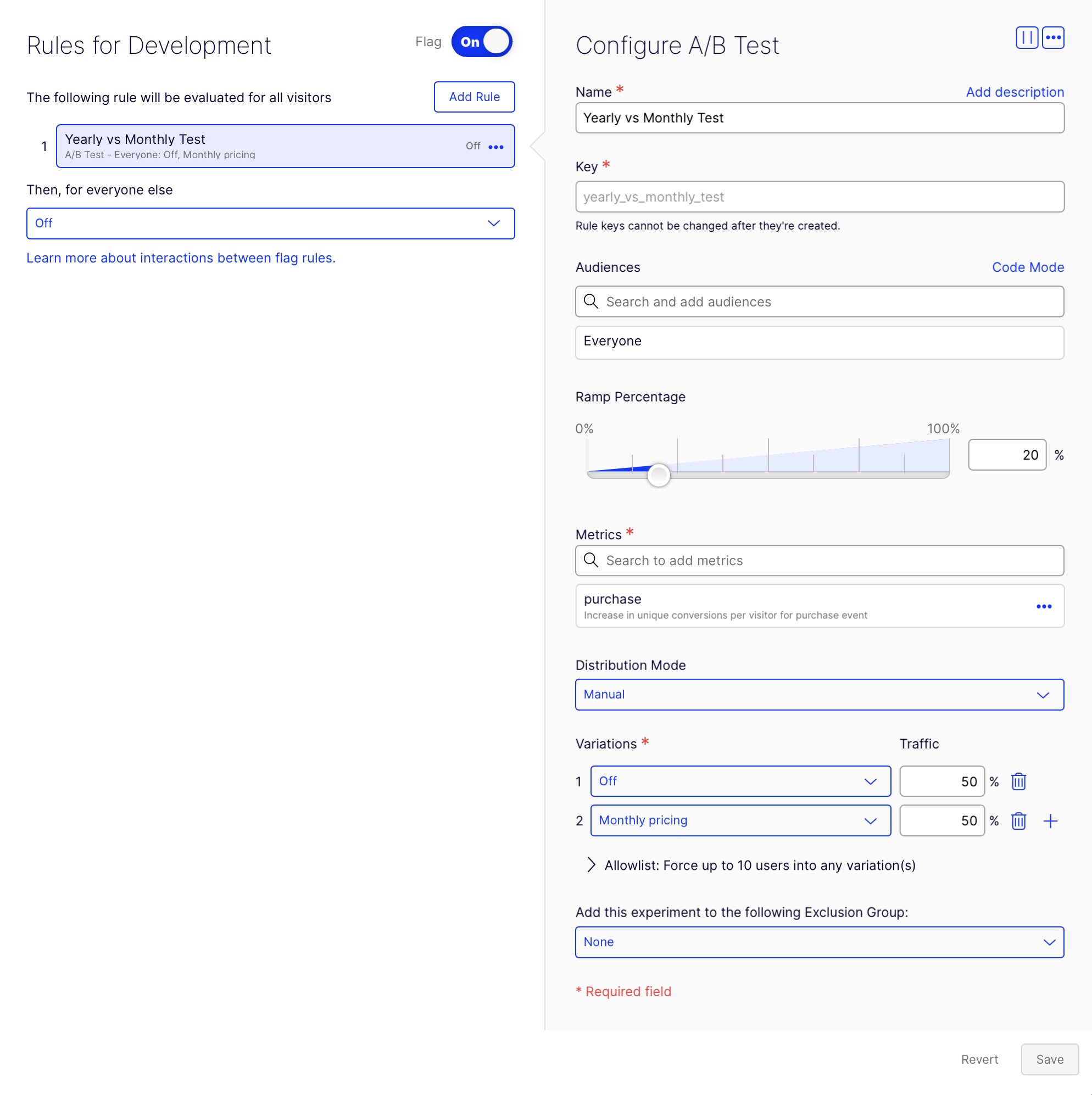 configure a-b test rule.png