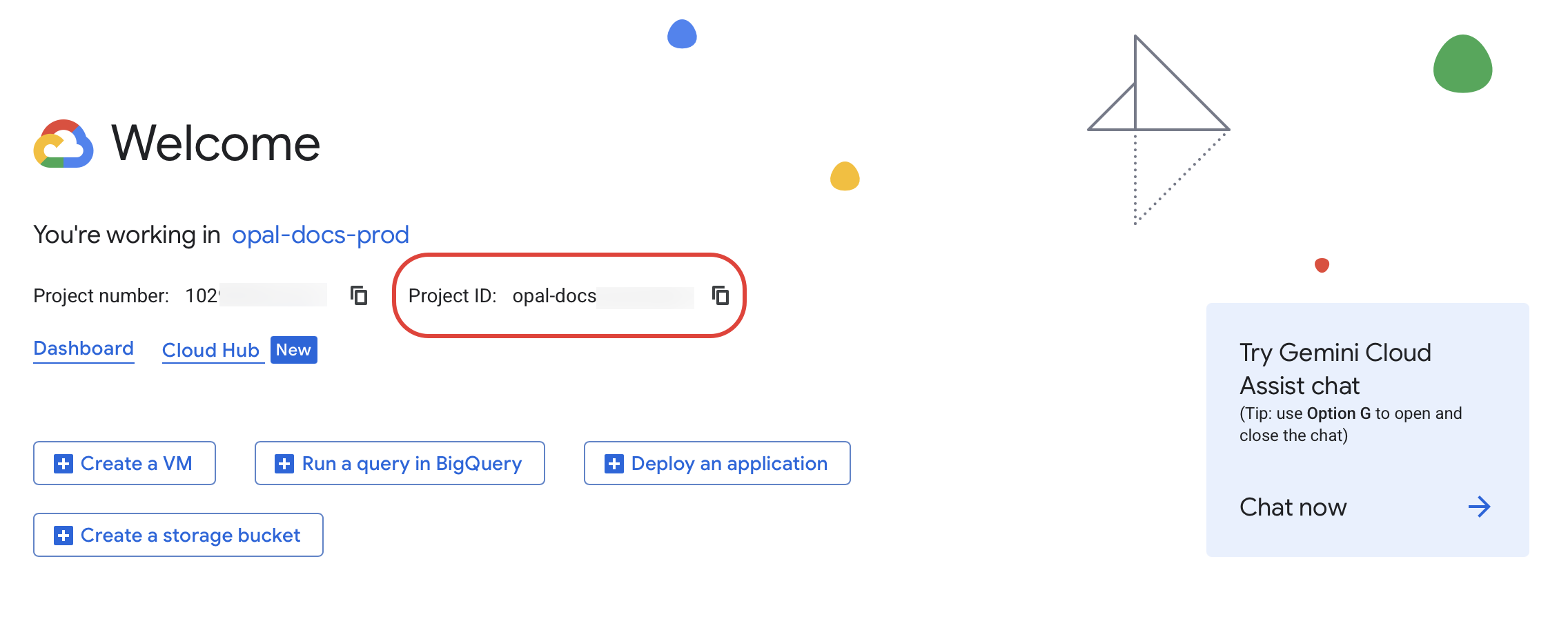 Copy your project id