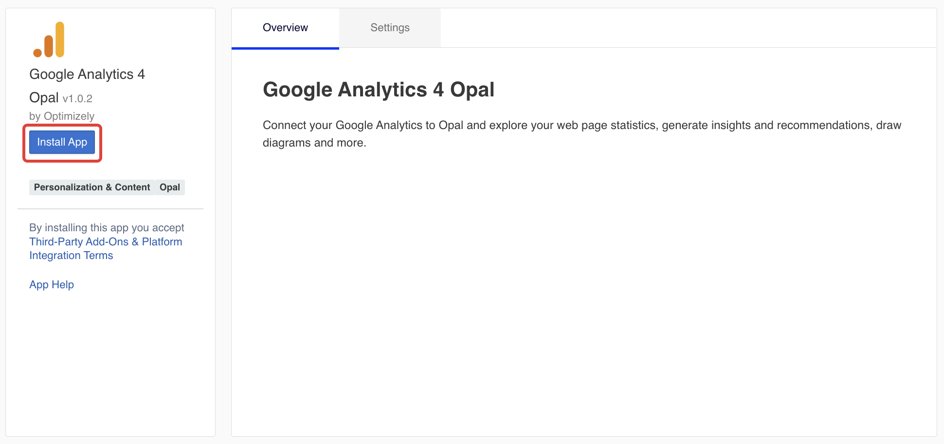 Install Google Analytics 4 app