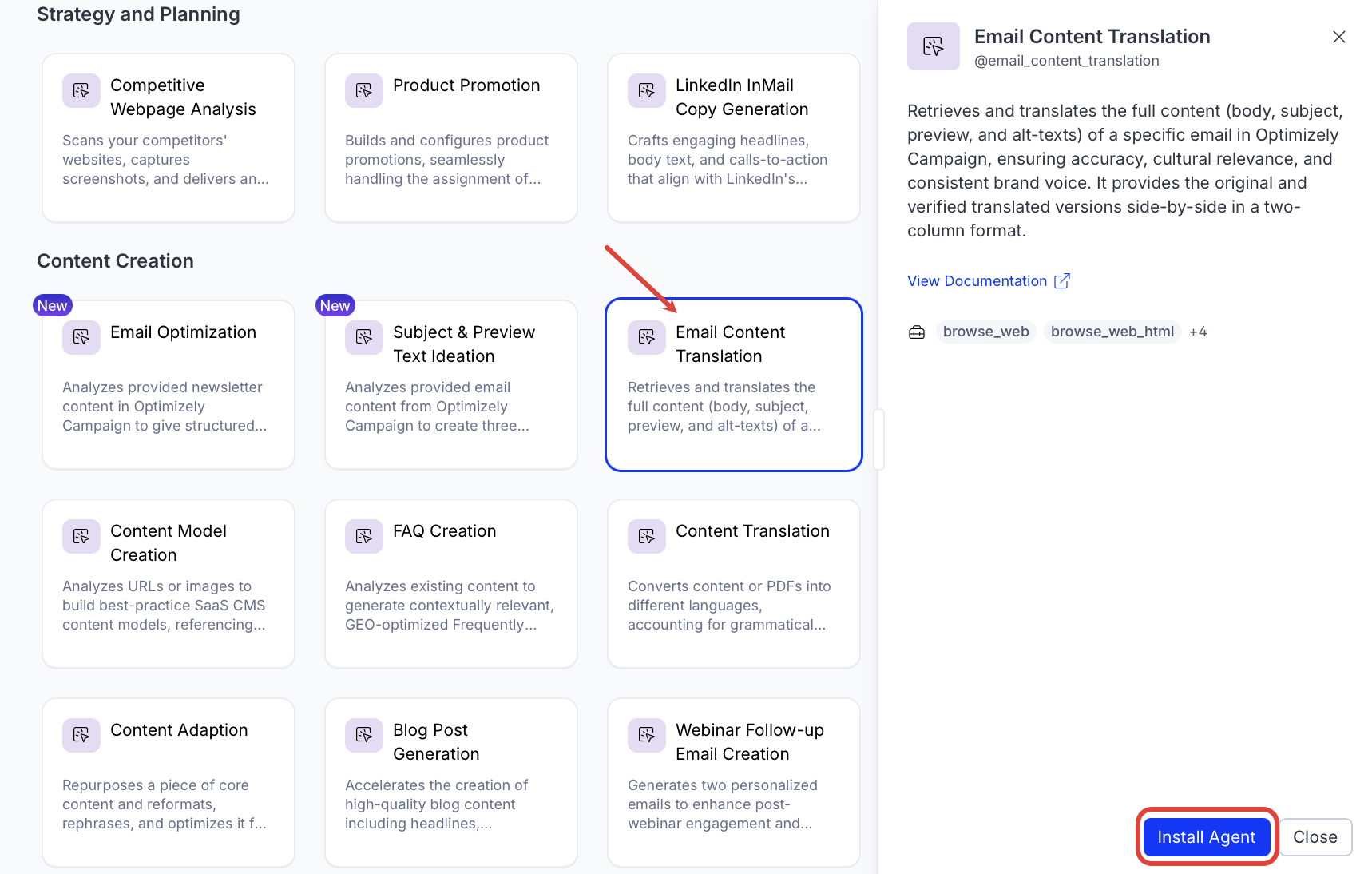 Click Email Content Translation 