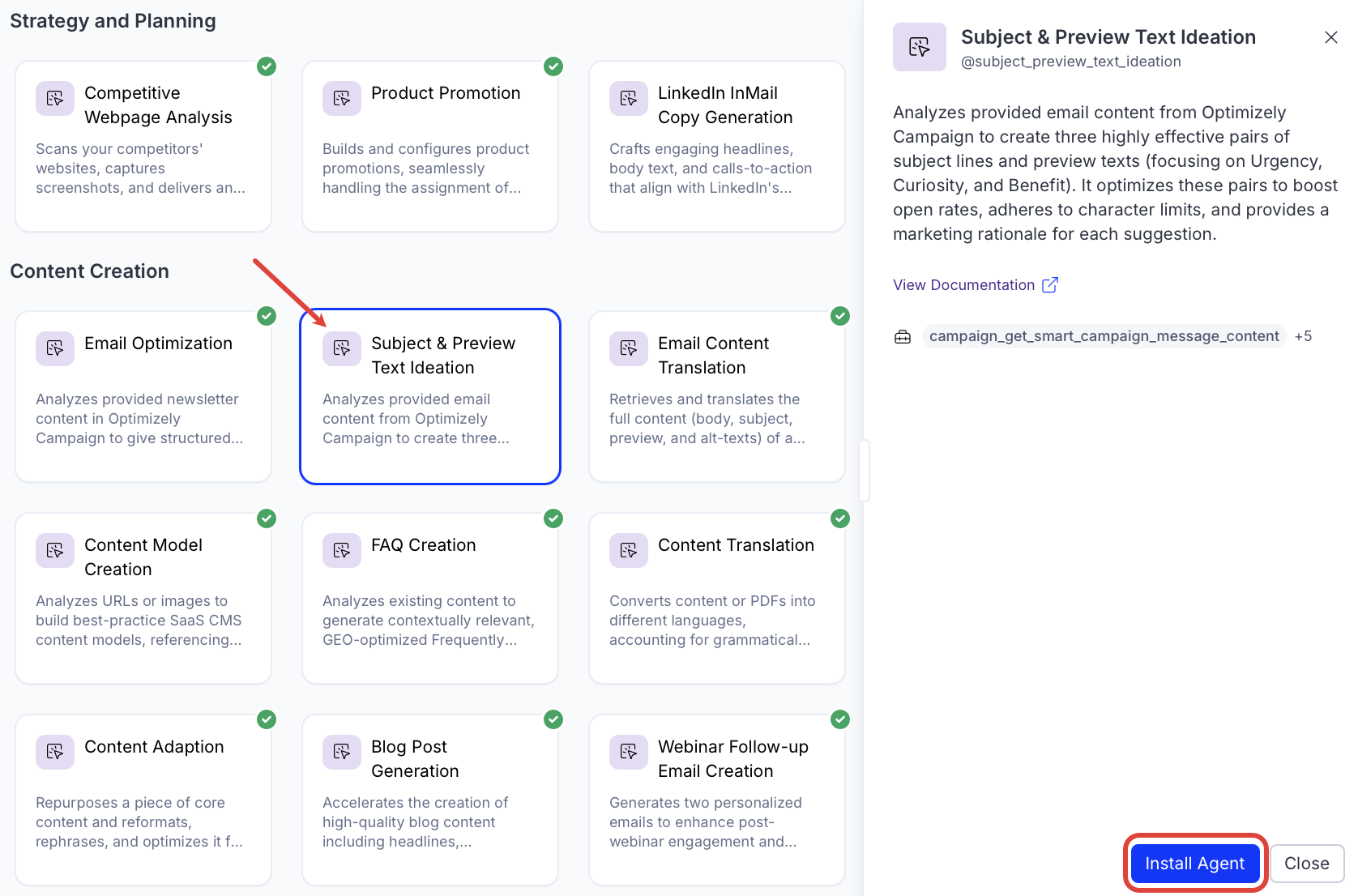 Subject & Preview Text Ideation agent