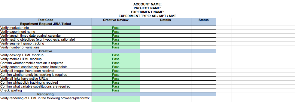 Create An Advanced Experiment Plan And Qa Checklist Support Help Center 