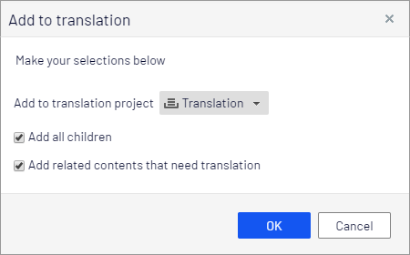 Specify translation content