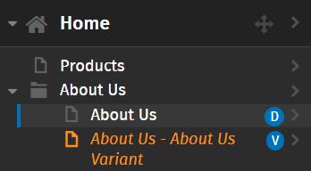 Page Variant Example