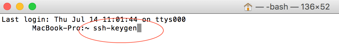 Image: Enter ssh-keygen