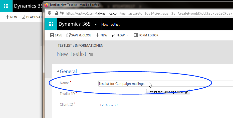 Image: Test list name