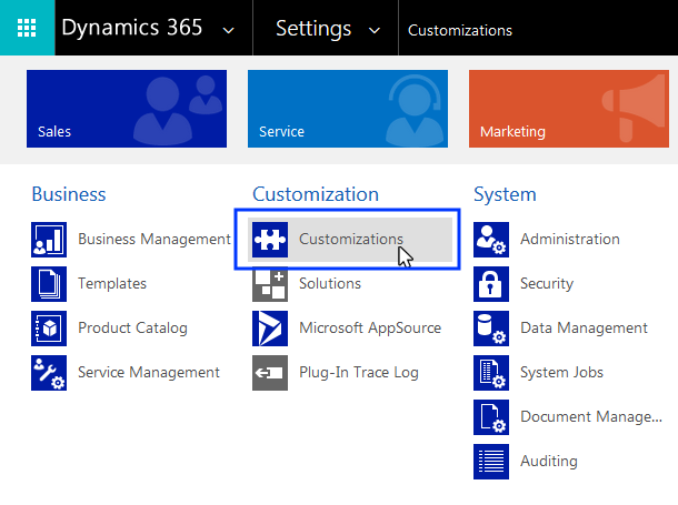 Image: Customizations