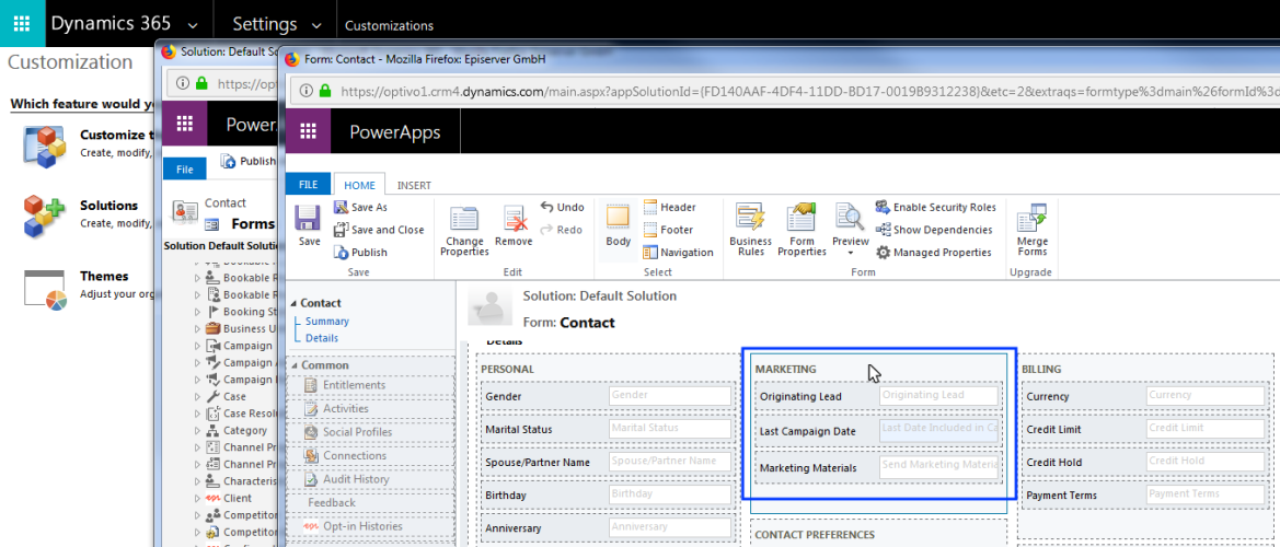 Image: Select location of advertising consent