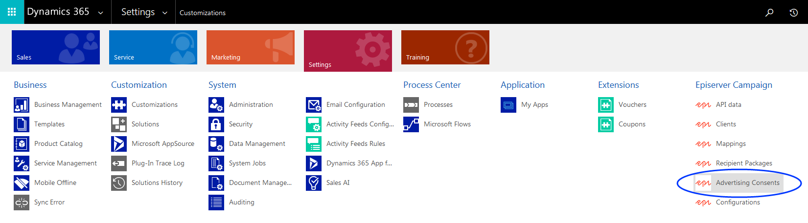 Image: Advertising Consents