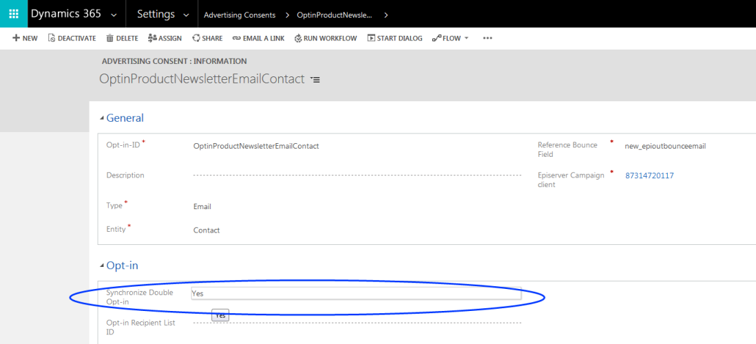 Image: Field Synchronize Double Opt-In
