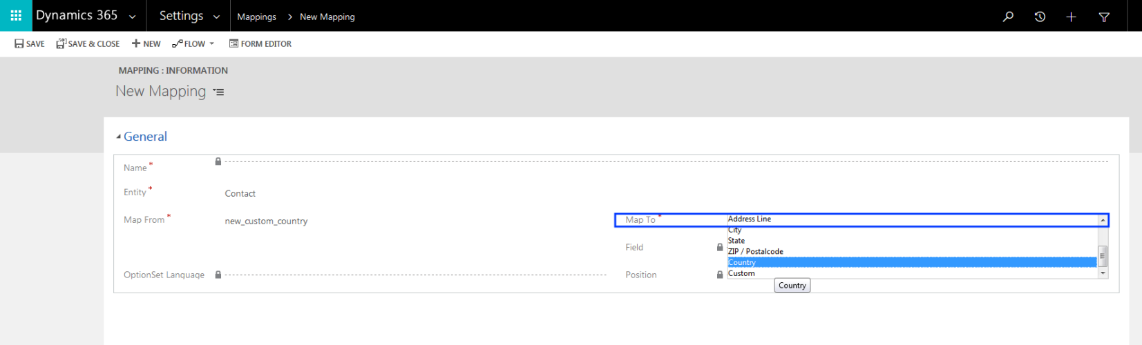 Image: Select Map to option