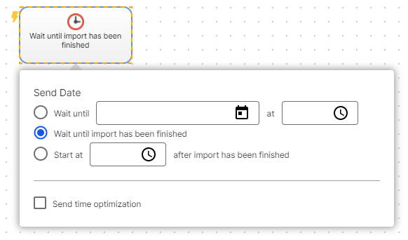 Image: Wait until import has been finished