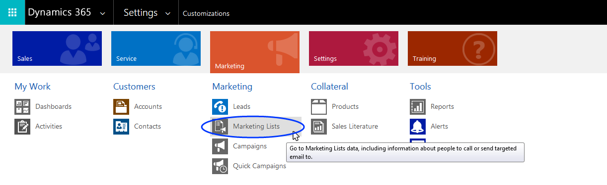 Image: Marketing lists