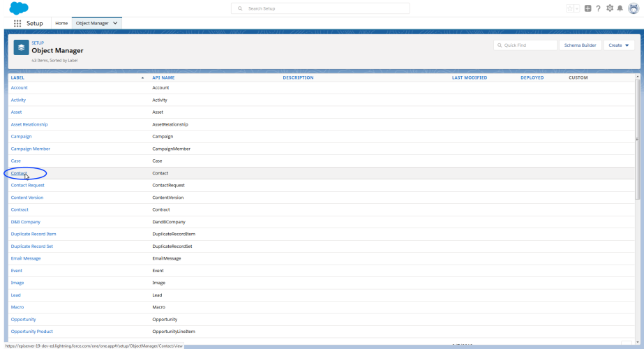 Image: Reference field Contact