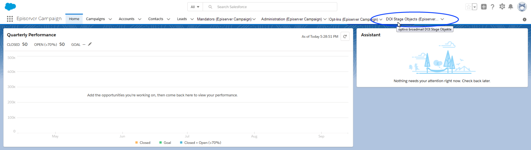 Image: Unassigned double opt-ins