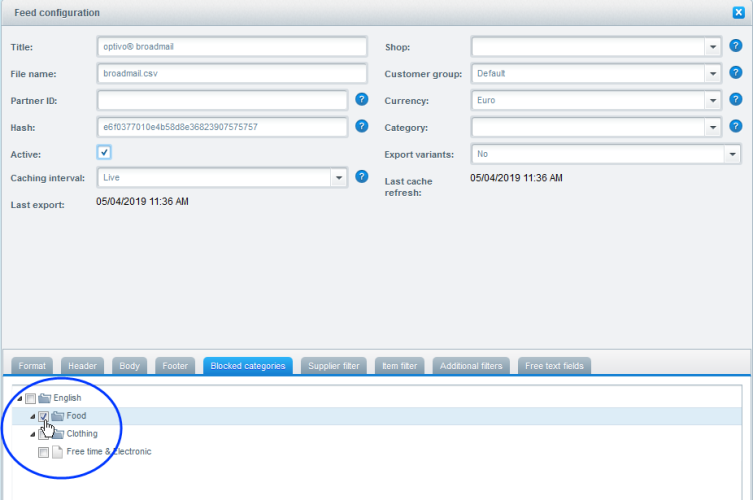 Image: Exclude product categories