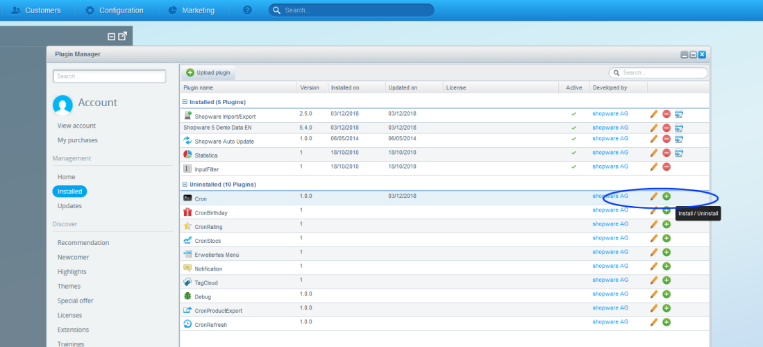 Image: Locate Cron plugin