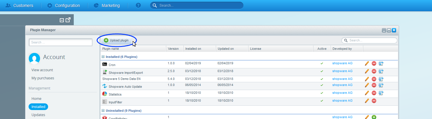 Image: Upload plugin