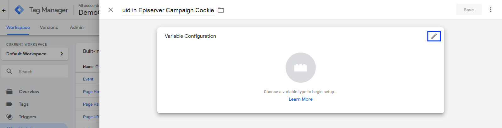 Bild: Variable bearbeiten