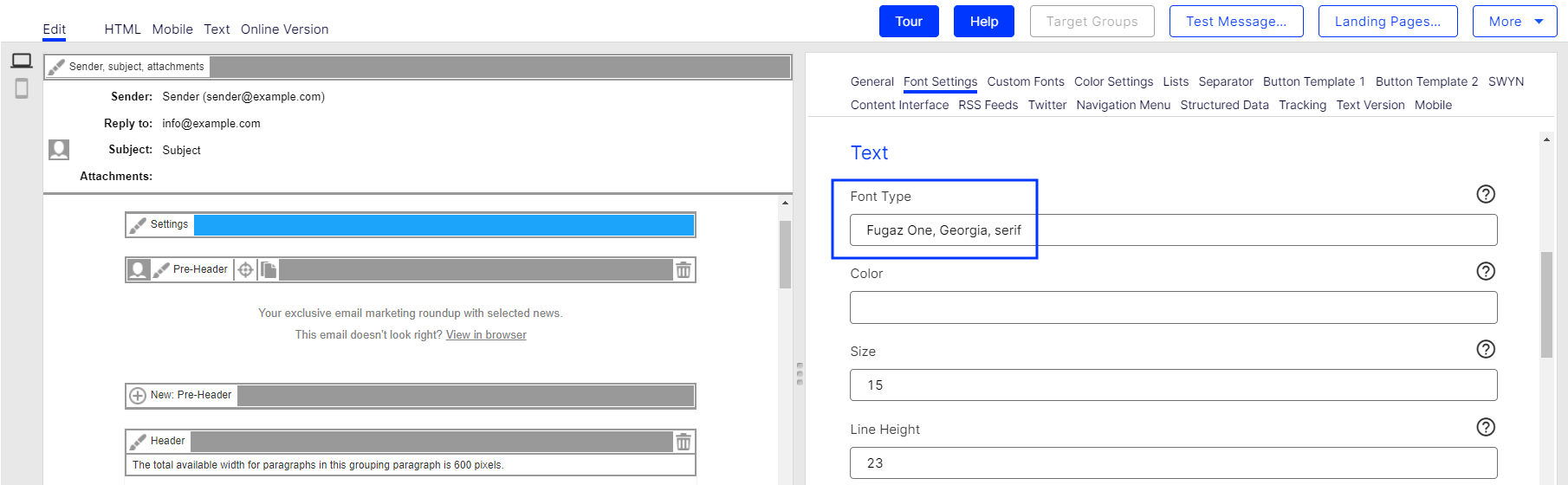 Image: Custom fonts