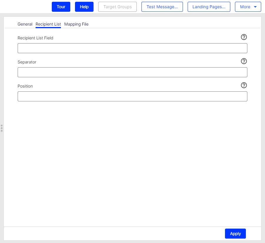 Image: Recipient list