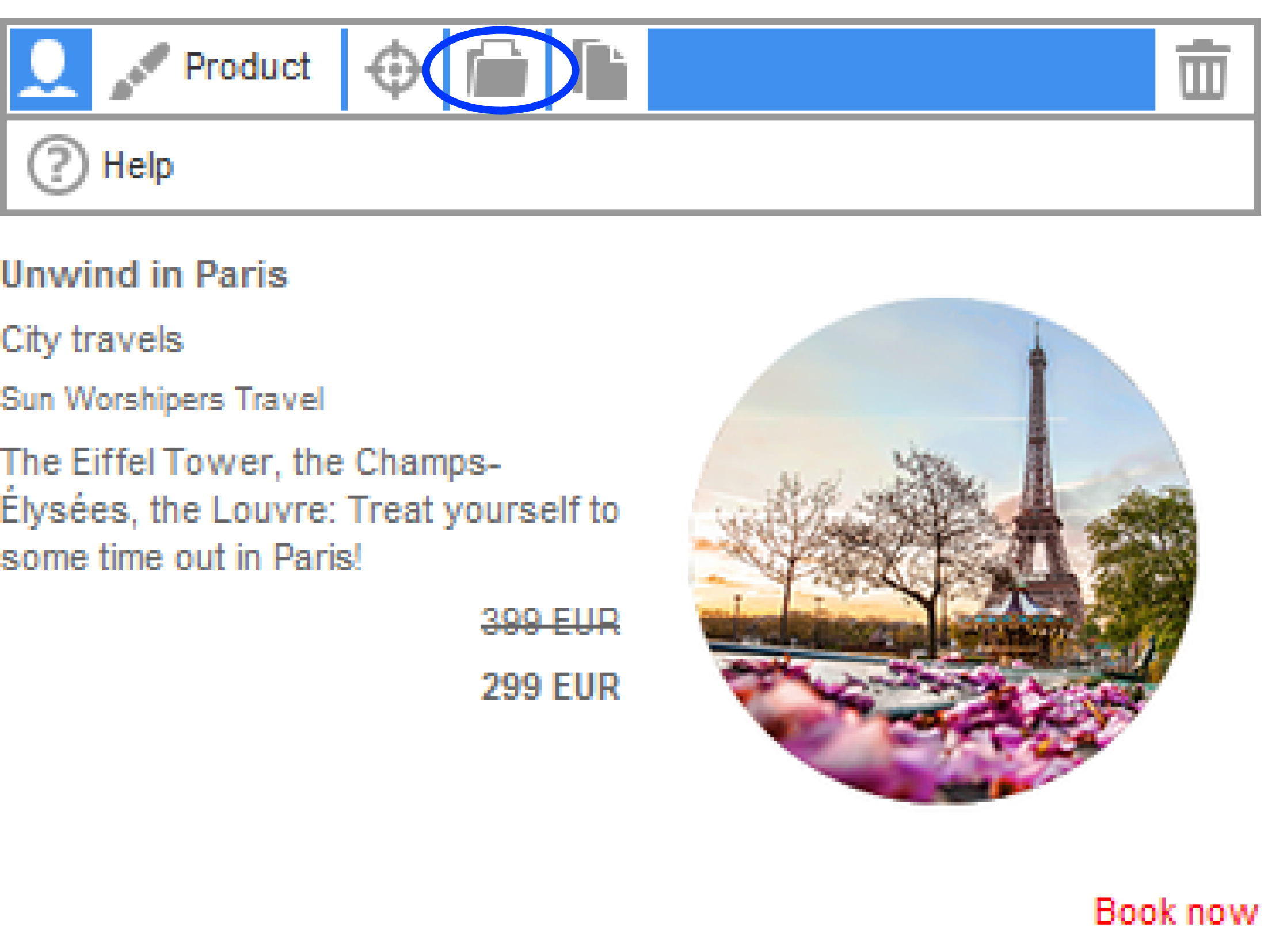 Image: Icon for the configured content interface