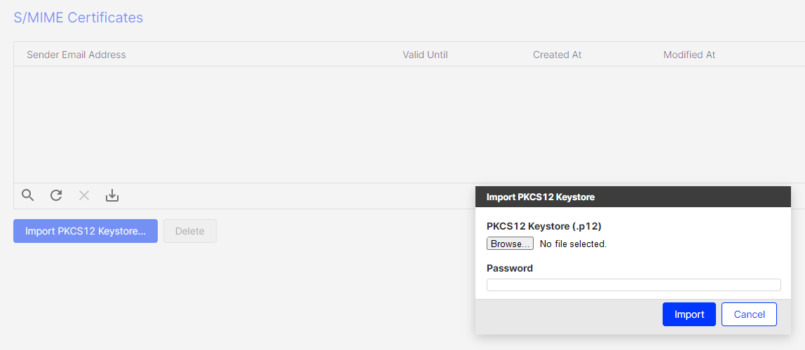 Image: Import PKCS12 keystore