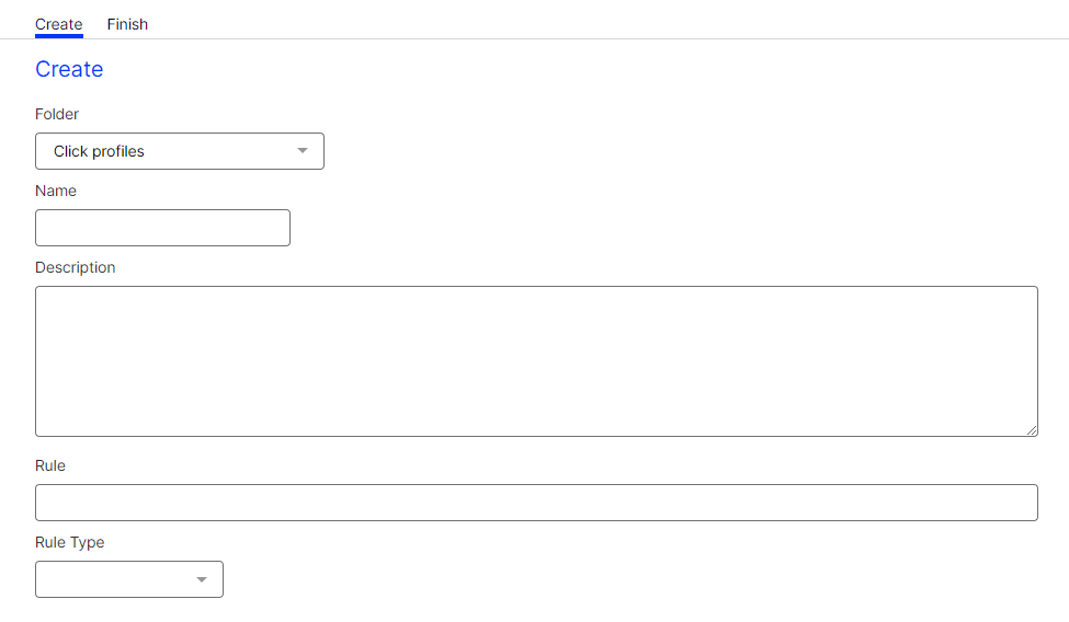 Image: Configuring the click profile