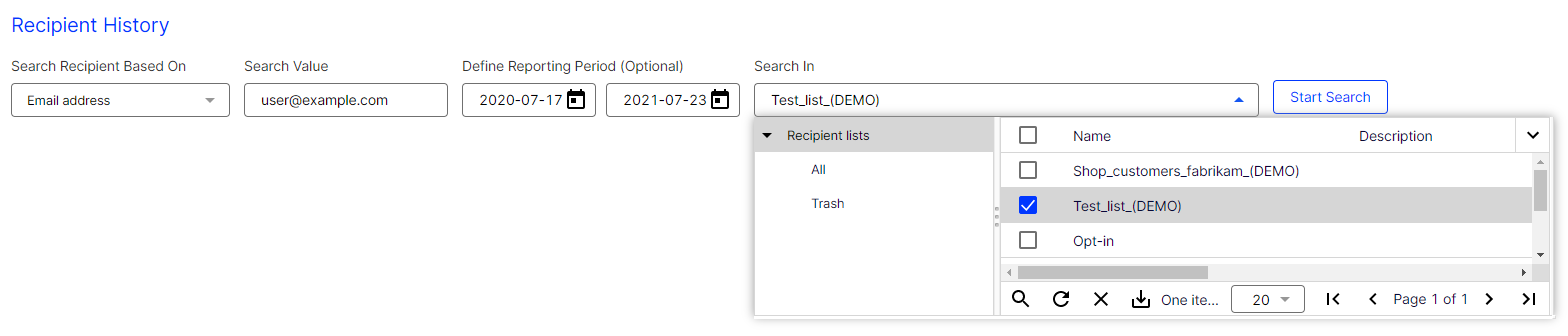 Image: Limit recipients