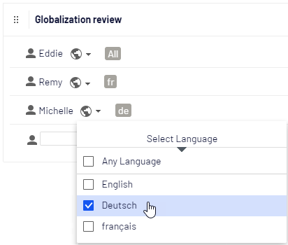 Selecting a language