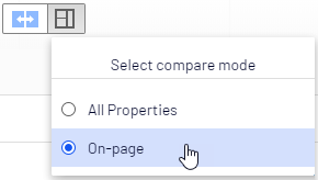 Image: Drop-down menu to change compare mode