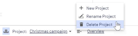 Deleting project